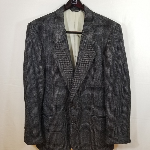 Pierre Cardin Sport Coat Blazer Check 40 R - Picture 10 of 16